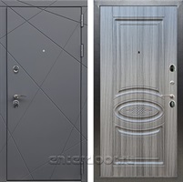 Входная дверь Армада Лофт ФЛ-181 (Графит софт / Сандал серый)