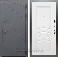 Входная дверь Армада Лофт ФЛ-181 (Графит софт / Белый ясень)
