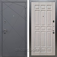 Входная дверь Армада Лофт ФЛ-33 (Графит софт / Дуб беленый)