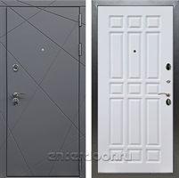 Входная дверь Армада Лофт ФЛ-33 (Графит софт / Белый ясень)
