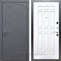 Входная дверь Армада Лофт ФЛ-33 (Графит софт / Белый матовый)