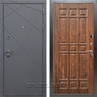 Входная дверь Армада Лофт ФЛ-33 (Графит софт / Орех темный)
