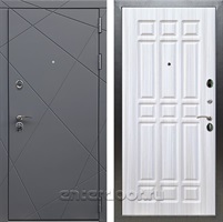 Входная дверь Армада Лофт ФЛ-33 (Графит софт / Сандал белый)