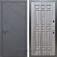 Входная дверь Армада Лофт ФЛ-33 (Графит софт / Сандал серый)