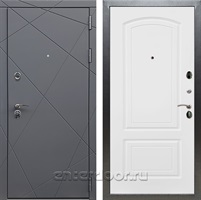Входная дверь Армада Лофт ФЛ-138 (Графит софт / Белый матовый)