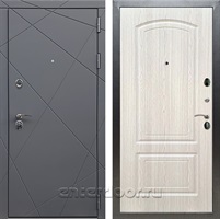 Входная дверь Армада Лофт ФЛ-138 (Графит софт / Беленый дуб)