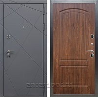 Входная дверь Армада Лофт ФЛ-138 (Графит софт / Орех темный)