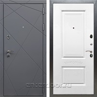 Входная дверь Армада Лофт Смальта (Графит софт / Белый матовый)