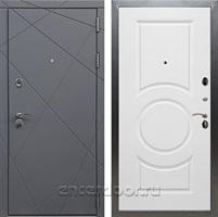 Входная дверь Армада Лофт ФЛ-016 (Графит софт / Белый матовый)