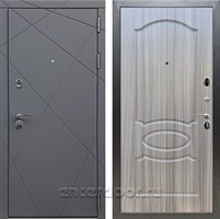Входная дверь Армада Лофт ФЛ-128 (Графит софт / Сандал серый)