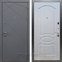 Входная дверь Армада Лофт ФЛ-128 (Графит софт / Лиственница беж)