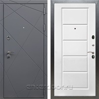 Входная дверь Армада Лофт ФЛ-39 (Графит софт / Белый ясень)