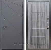 Входная дверь Армада Лофт ФЛ-39 (Графит софт / Сандал серый)