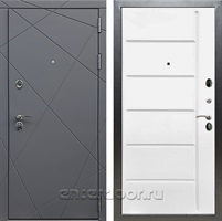 Входная дверь Армада Лофт ФЛ-102 (Графит софт / Белый ясень)
