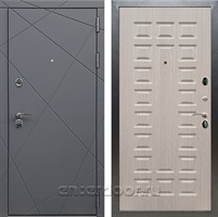 Входная дверь Армада Лофт ФЛ-183 (Графит софт / Дуб беленый)