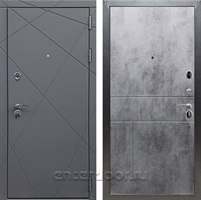 Входная дверь Армада Лофт ФЛ-290 (Графит софт / Бетон темный)