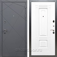 Входная дверь Армада Лофт ФЛ-2 (Графит софт / Белый ясень)