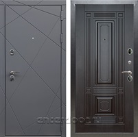 Входная дверь Армада Лофт ФЛ-2 (Графит софт / Венге)