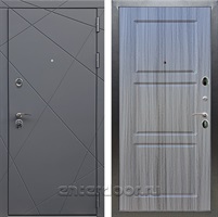 Входная дверь Армада Лофт ФЛ-3 (Графит софт / Сандал серый)