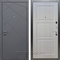 Входная дверь Армада Лофт ФЛ-3 (Графит софт / Дуб беленый)