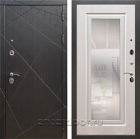 Входная металлическая дверь Армада 13 с зеркалом ФЛЗ-120 (Венге / Лиственница беж)