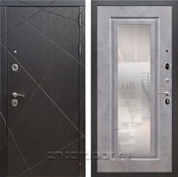 Входная металлическая дверь Армада 13 с зеркалом ФЛЗ-120 (Венге / Бетон темный)