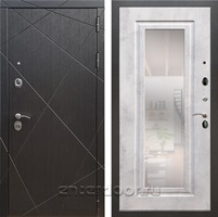 Входная дверь Армада Лофт с зеркалом ФЛЗ-120 (Венге / Бетон светлый)