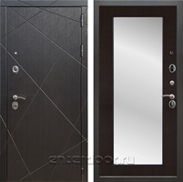 Входная дверь Армада Лофт с зеркалом Пастораль (Венге / Венге)