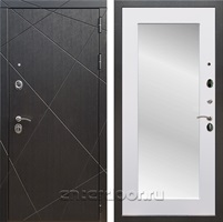 Входная дверь Армада Лофт с зеркалом Пастораль (Венге / Белый матовый)