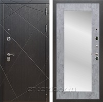 Входная дверь Армада Лофт с зеркалом Пастораль (Венге / Бетон тёмный)