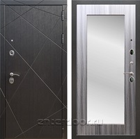 Входная дверь Армада Лофт с зеркалом Пастораль (Венге / Сандал серый)