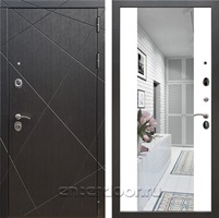 Входная дверь Армада Лофт с зеркалом СБ-16 (Венге / Белый матовый)