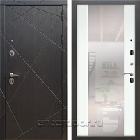 Входная дверь Армада Лофт с зеркалом СБ-16 (Венге / Белый ясень)