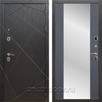 Входная дверь Армада Лофт с зеркалом СБ-16 (Венге / Графит софт)