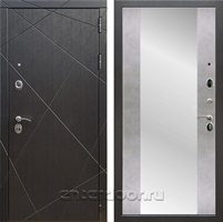 Входная дверь Армада Лофт с зеркалом СБ-16 (Венге / Бетон светлый)