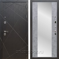 Входная дверь Армада Лофт с зеркалом СБ-16 (Венге / Бетон темный)