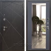 Входная дверь Армада Лофт с зеркалом 2XL (Венге / Графит софт)