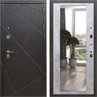 Входная дверь Лофт с зеркалом 2XL (Венге / Бетон светлый) 23688