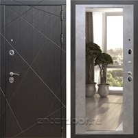 Входная дверь Армада Лофт с зеркалом 2XL (Венге / Бетон темный)