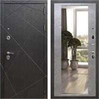 Входная дверь Лофт с зеркалом 2XL (Венге / Бетон темный) 23689