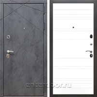 Входная металлическая дверь Армада 13 ФЛ-14 (Бетон тёмный / Белый софт)