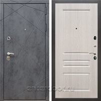 Входная металлическая дверь Армада 13 ФЛ-243 (Бетон тёмный / Дуб белёный)