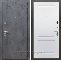 Входная металлическая дверь Армада 13 ФЛ-117 (Бетон тёмный / Белый софт)