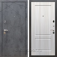 Входная металлическая дверь Армада 13 ФЛ-117 (Бетон тёмный / Сандал белый)