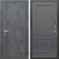 Входная металлическая дверь Армада 13 ФЛ-117 (Бетон тёмный / Графит софт)