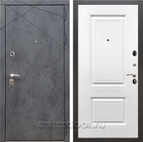 Входная металлическая дверь Армада 13 Смальта 04 (Бетон тёмный / Белый матовый)