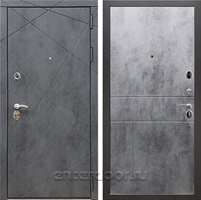 Входная дверь Армада Лофт ФЛ-290 (Бетон тёмный / Бетон тёмный)