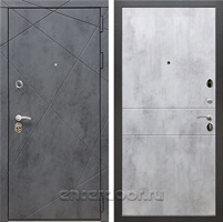 Входная металлическая дверь Армада 13 ФЛ-290 (Бетон тёмный / Бетон светлый)