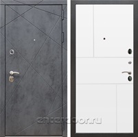Входная дверь Армада Лофт ФЛ-290 (Бетон тёмный / Белый софт)