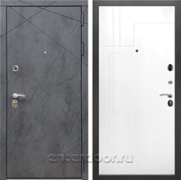 Входная дверь Армада Лофт ФЛ-246 (Бетон тёмный / Белый софт)